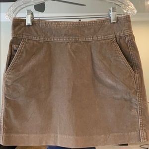 Banana Republic tan corduroy mini skirt